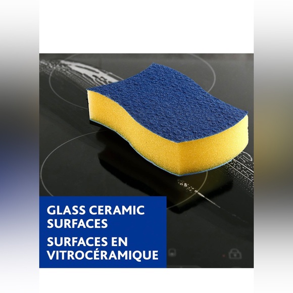 Vileda Scrunge Glass Ceramic Stovetop Sponge (Pack of 4 Sponges) | Non-Scratch - Picture 2 of 4